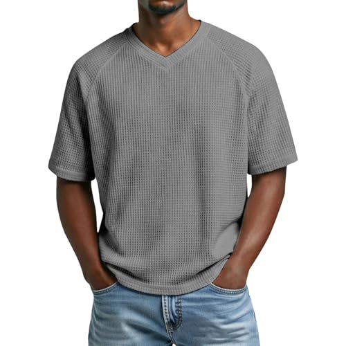T-shirt Tricot Homme Col V Absolument Confortable Contre la Chaleur d'Été