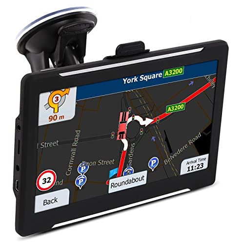 Navigatore GPS Riloer 7 Pollici HD Touch Screen – Mappe UK/EU Aggiornabili A Vita, FM E Promemoria Intelligenti Per Auto