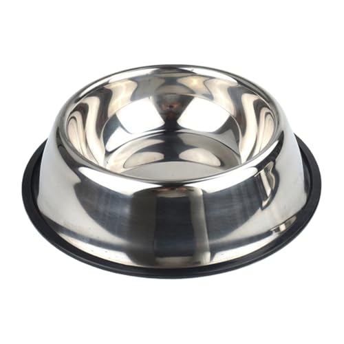 Ciotola per cani in Acciaio inossidabile, Giotole per Cani con Base in Gomma Antiscivolo, Facili da Pulire, Ciotola Cane per Animali Domestici Antiruggine, per Cibo e Acqua, Taglia Media/Grande, 26 CM