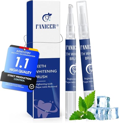 2 Piezas Lapiz Blanqueador Dental,Lápices de Gel Blanqueador Dental Professional, Rápida y Efectiva Blanqueador de Dientes, Para Manchas Café,Manchas Té, Blanqueamiento Dental Efectivo