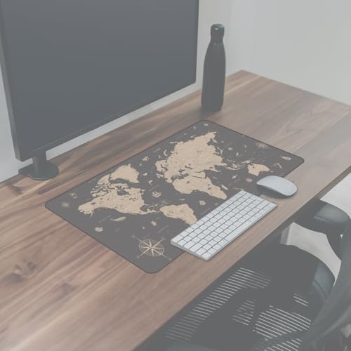 Mouse Pad Gamer Profissional Grande Confortavél Anti Derrapante 90x40 - Mapa Mundi