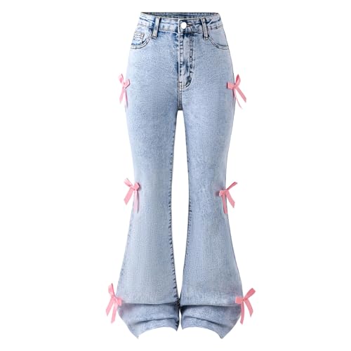 Pantalones vaqueros acampanados para niñas de 9 a 12 años