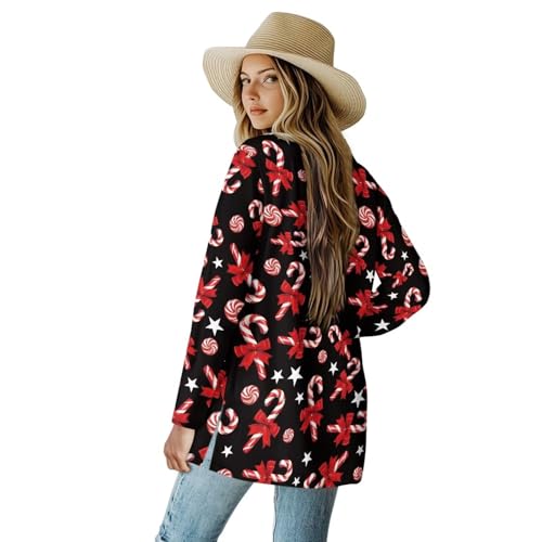 Image of Biyejit Women's Long Sleeve Open Front Cardigan Casual Loose Lightweight Cardigans with Pockets Drape Cardigan