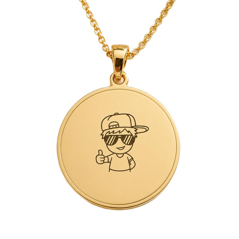 Collier pendentif gravé pouce levé LKBEADS argent 925, fini les bijoux qui ternissent