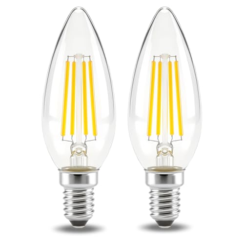 Adzok E14 European Base Bulb 40W Equivalent Filament Clear Warm
