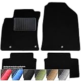 moto-MOLTICO Material Alfombrillas Antideslizante Coche Terciopelo - 4 Piezas ? Negro - para: Hyundai Genesis Coupe 2008-2016