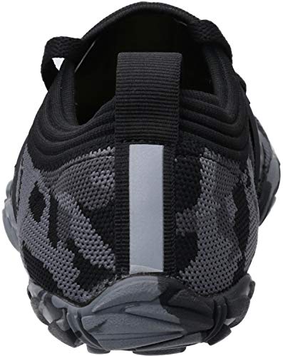 Whitin Men's Trail Running Shoes Minimalist Barefoot 5 Five Fingers Wide Width Toe Box Size 8.5 Gym Workout Fitness Low Zero Drop Cross Trainning Sport Camouflage Male Camo Black #TOP2