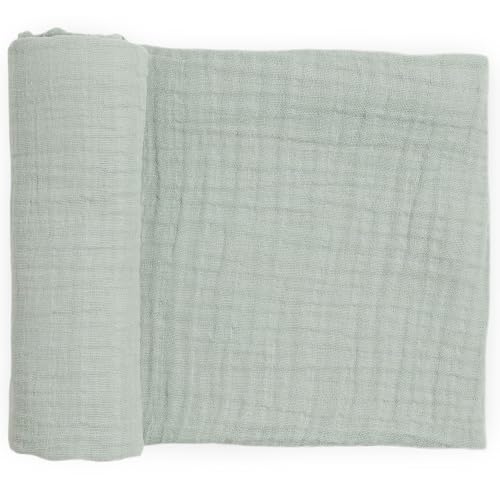 Image of Little Unicorn Muslin Swaddle Blanket for Newborns & Infants | Soft & Breathable Fabric | Baby Blanket for Swaddling, Nursing, Shower Gifts (White Sage)