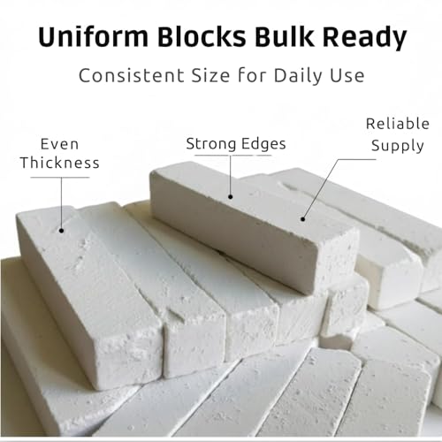 Image of Brighty Brightify Natural White Slate Bars 500g Pack | Soft Stone Chalk Blocks for Writing, Drawing, Educational, Art & Craft Use | Smooth White Slate Sticks for Teachers, Students & Artists