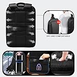 ZINMARK Slim Expandable 15 15.6 16 Inch Laptop Backpack Anti Theft Travel Business Durable Computer Bag, Multipurpose Large Capacity Daypack for Men And Women,Black - Image 4