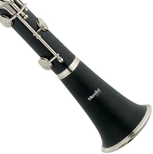 Mendini by Cecillo Bb Clarinet w/Case - Best Beginners Clarinet for Students, Adults and Kids w/Stand, Pocketbook, Mouthpiece and 10 Reeds - Wind & Woodwind Musical Instruments - Black