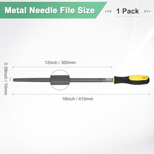 M METERXITY Square Metal File 12 Inch, High Carbon Steel File Diamond File Hand File W PVC Grip Handle for Wood/Metal/Ceramic/Glass/Stone/Jewelry/Tile/Model/DIY/Sharpening File 3 M METERXITY Square Metal File 12 Inch, High Carbon Steel File Diamond File Hand File W PVC Grip Handle for Wood/Metal/Ceramic/Glass/Stone/Jewelry/Tile/Model/DIY/Sharpening File - Image 3