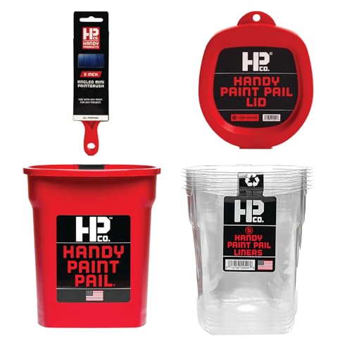 Handy Paint Pail Kit with Brush and Liners