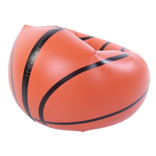 Canapé gonflable football portable et ergonomique orange pour vos soirées