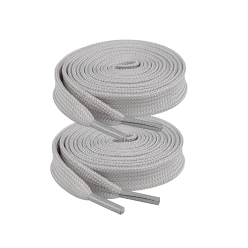 XERUS Shoelaces Flat Light Grey 150cm pack of 2pair for Grey sneakers Canvas Sports casual shoe Men & Women Shoe Care & Accessories