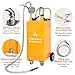 Gas Caddy 30 Gallon Portable Fuel Caddy with Wheels and Hand Bidirectional Siphon Pump, Large Container Diesel Can for ATV, Car, Mowers, Tractor, Boat, Motorcycle (Yellow)