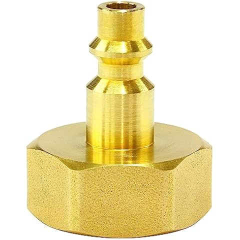 Winterize Sprinkler Systems and Outdoor Faucets: Air Compressor Quick-Connect Plug to Garden Hose Blow Out Adapter Fitting (Solid Lead-Free Brass) Cover