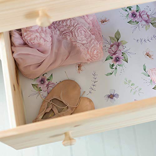 Scented Drawer Liners For Dresser 8 Sheets, Cabinet Liners For Shelves, Double-Sided Pattern Shelf Paper, Non Adhesive Shelf Liners For Bathroom (Linen Scent) 16.5In X 22.8In #TOP3