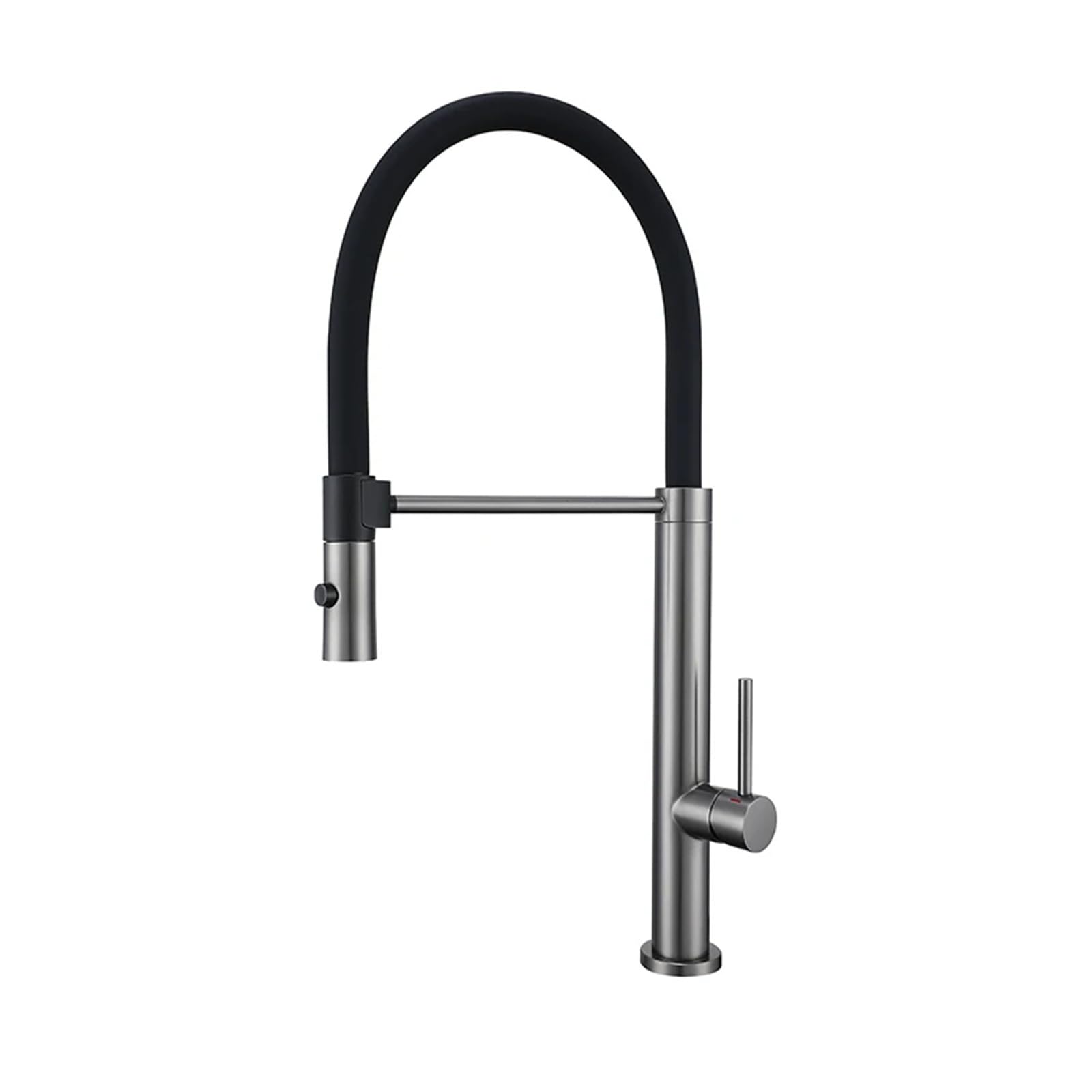 ZQFHSX Kitchen Stainless Steel 304 Sink Faucet Rubber Pull Down Stream Sprayer Taps Rotatable Mixer Water for Most Scenarios(Grey Faucet)
