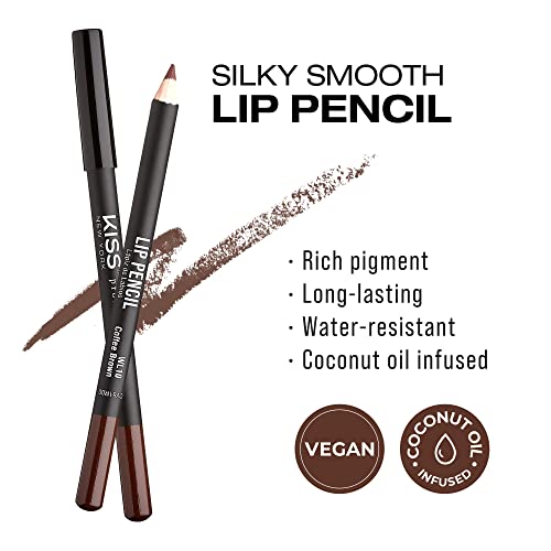 Image of Kiss New York Professional Slim Long-Wear Lip Liner Pencil, Matte Finish