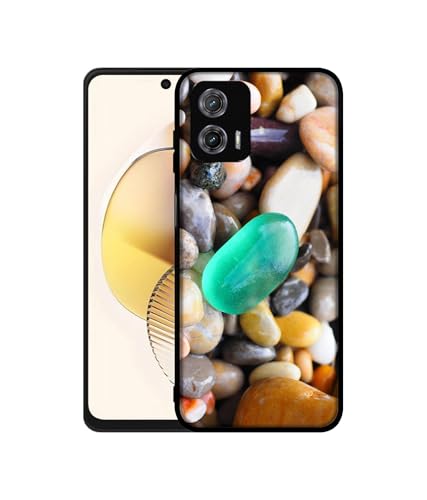 Image of Sea Stones Design Premium 2D Printed Metal Back Case Cover for Motorola Moto G73 5G