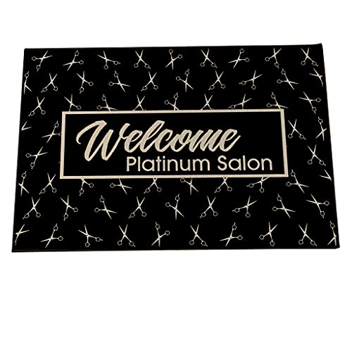VictoryStore – Salon Door Mat – Custom Welcome Mat for Beauty Salon or Barber Shop Supplies – Colorful Floor Rug – 24” x 36” – Made in The USA