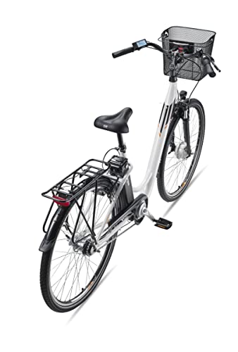 TELEFUNKEN E-Bike Damen 28 Zoll Elektrofahrrad - 7-Gang Nabenschaltung mit Rücktritt, Pedelec Citybike Alu mit Fahrradkorb, Frontmotor 250W /10,4Ah / 36V Sitzrohrakku, RC840 Multitalent