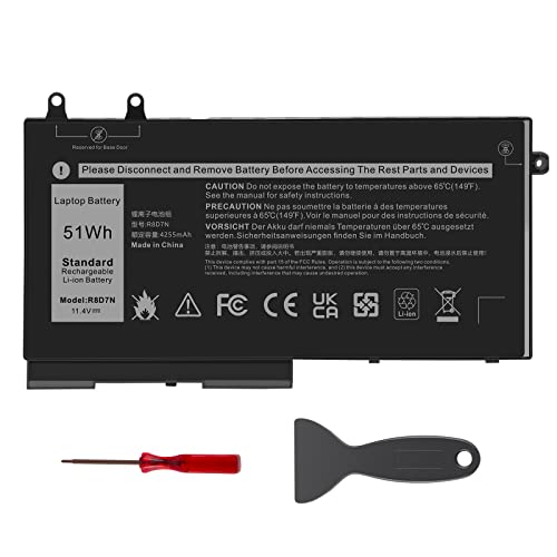 Image of ASUNCELL R8D7N Battery Replacement for Dell Inspiron 3540 M3550 Latitude 5400 5500 5510 7590 7591 7791 2-in-1 Series H82T6 0C5GV2 0W8GMW Series 1V1XF 4GVMP RF7WM 9JRYT X77XY 11.4V 51h