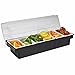 6 compartimentos dispensador de condimentos barra de frutas Caddy guarnición bandeja Pukkr