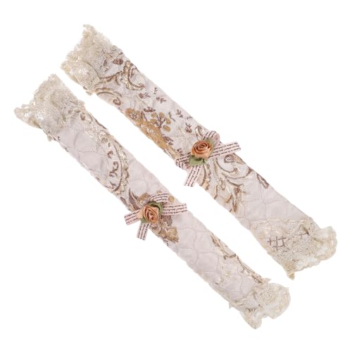 BEBEMOKO Copri Maniglia Per Frigorifero e Cassetto in Panno Decorativo Pizzo, Protezione Morbida Lavabile Per Maniglie Porta Elettrodomestici, Coprimaniglia Riscaldante Per Uso Cucina Invernale