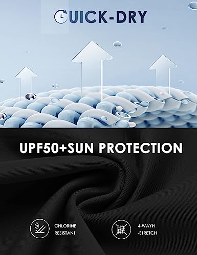 Ekouaer Women's Board Shorts High Waist Swim Shorts Beach Surf Swimwear Shorts S-4XL4