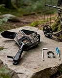 NovaSpark Buckle Compound Bow Release Aid - Zero-Creep Trigger with Micro-Tension & Polished Jaws (No D-Loop Wear),Camouflage Archery Wrist Release for Bowhunting & Target