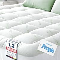 Matratzen Topper für himmlischen Komfort – Ultraweicher, atmungsaktiver und kühlender Matratzenschoner aus Bambusviskose – 140 x 200 cm, Tiefe Taschenpassform