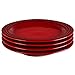 Le Creuset PG9300S4-2267 Salad Plates (Set of 4), 8.5", Cerise (Cherry Red)