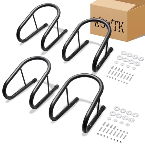 Image of 6.5 inch Removable Dirt Bike Wheel Chock w /Mount Kit,6 1 /2 in. Wide Motorcycle Trailer Locking Wheel Chock Tire Holder,Pack of 4,Black