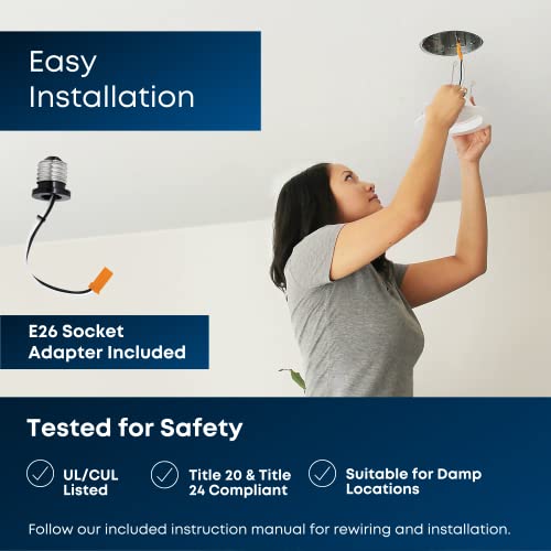 Feit Electric Ledr56Scp/930Ca/Sp 5”/6” 75W Equivalent/3000K Adjustable Scoop Head Led Retrofit Kit Recessed Spot Light #TOP6