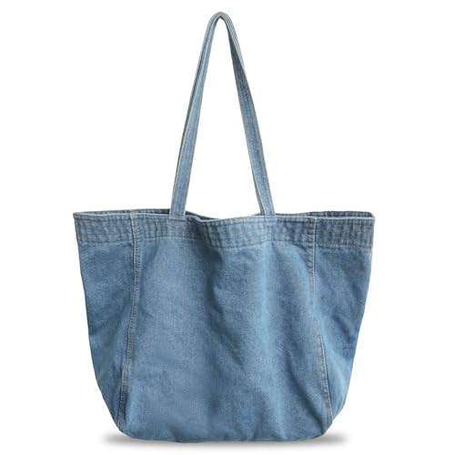 Boziee Denim Tasche Damen Shopper Groß Damen Tote Bag Beuteltasche...