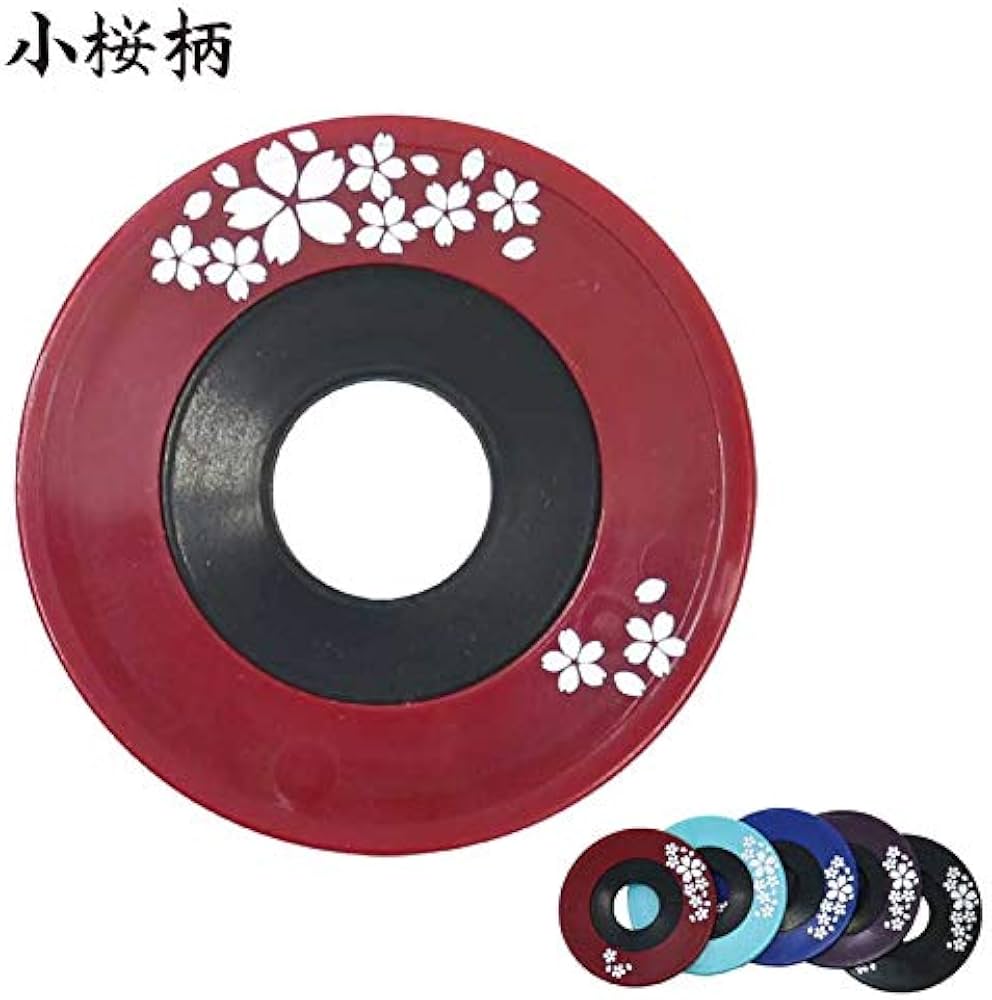 Amazon | 剣道 鍔止 鍔友 竹刀 32～39柄直径 対応 (エンジ桜