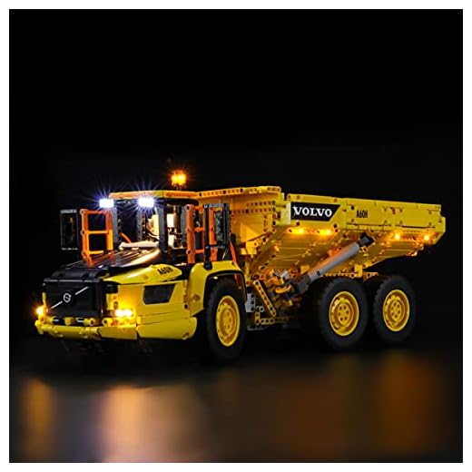 LED-ljussats för LEGO Technic 6x6 Volvo Midjestyrd dumper, Kompatibel med LEGO 42114 Byggstenar Modell - ingår inte Lego-setet