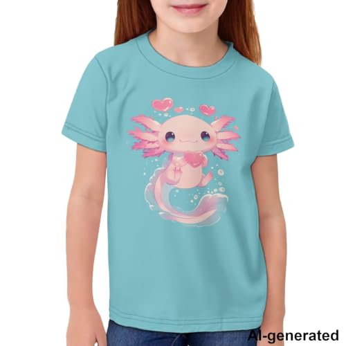 Image of Novelty 3D Graphic T Shirts for Kids Crew Neck Funny Animal Print Short Sleeve Girls Tshirts 3-16 Years