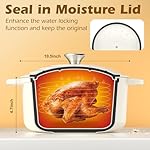 Enameled Cast Iron Dutch Oven - Umite Chef 5QT Pot with Lid & Cotton Potholders - Heavy-Duty Cookware for Bread Baking, Braising, Stews, Roasting(Cream White) - Image 5