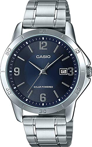 Casio MTP-VS02D-2A �����Y �X�^���_�[�h �\�[���[ �X�e�����X�X�`�[�� �u���[�_�C���� ���t �r���v