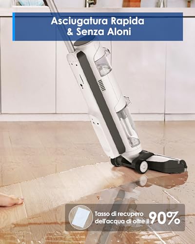 Tineco iFloor 3 Breeze Plus Aspirapolvere Senza Fili per Secco e Umido, Lavapavimenti e Mocio per Pulizia Leggera in un Solo Passaggio per Pavimenti Duri - Immagine 1