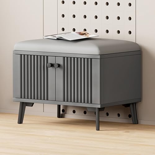 Banc d'appoint d'intérieur gris pour organiser le salon et l'entrée