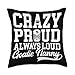 Crazy Proud Hockey Goalie Nanny Of A Hockey Keeper Nanny Throw Pillow