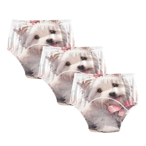 Coikll Cute White Dog Toddler Training Underwear Waterproof Baby Pee Pants -4T