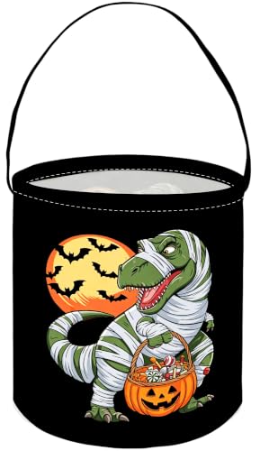 Image of ESSME Dinosaur Basket,Halloween Basket for Dinosaurs Baskets,Gifts Bins,Book Bins Empty.(Halloween Dinosaur)