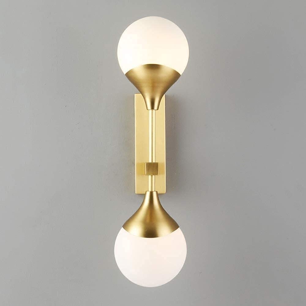 Lampa ścienna wnętrze nowoczesna kreatywna lampa ścienna jasna nordycka nowoczesna złota salon miedziana ściana modernnimalistyczna dom sypialnia lampa przejście szklane kule kinkiety