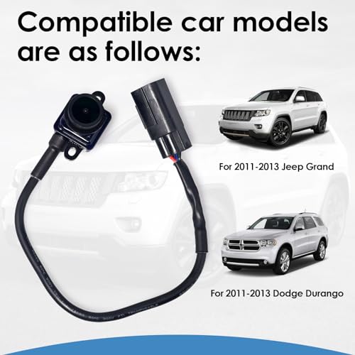 Image of 56054059AC Reverse Camera - Compatible with Jeep Grand Cherokee 2011 2012 2013, fit for Dodge Durango 2011 2012 2013,Replacement for OE 56054059AD 56054059AE 56054059AF