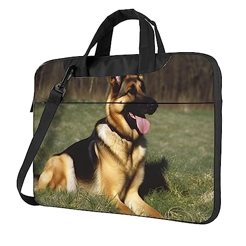 Sac ordinateur portable 13 pouces noir Berger Allemand porte-documents travail